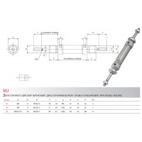 Пневмоциліндри Aignep серії MJ (стандарт ISO 6432)