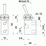 Пневморозподільник 3/2 AZ Pneumatica 03.044.4