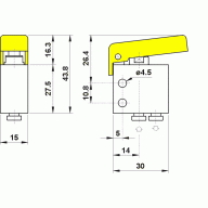 Пневморозподільник 3/2 AZ Pneumatica 304 MGG
