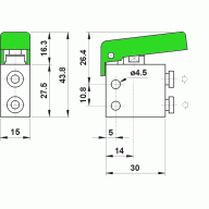 Пневморозподільник 3/2 AZ Pneumatica 304 MGV