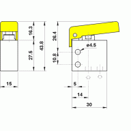 Пневморозподільник 3/2 AZ Pneumatica 305 MGG
