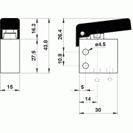 Пневморозподільник 3/2 AZ Pneumatica 315 MGN