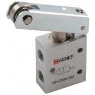 Пневморозподільник Aignep 03VZ — 3/2, довгий важіль з роликом, моностабільний